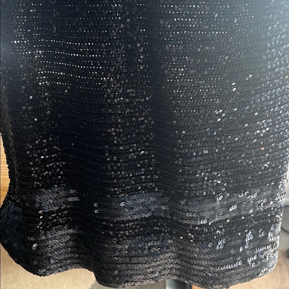 Black Sequin Sleeveless Dress/Holiday Party/Coctail Glam - Picture 8 of 8